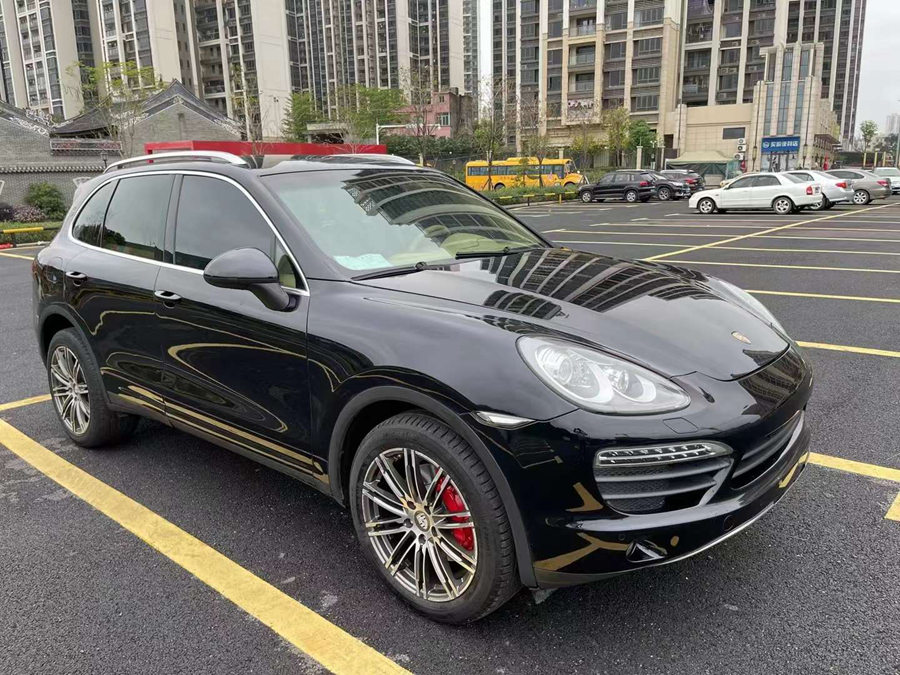 13保時捷卡宴4.8S 黑色黃內 BOSE音響 倒車影像